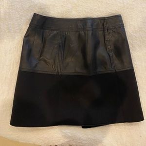 Halogen Leather/Poly Skirt
